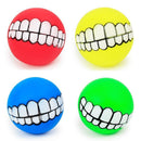 2 pcs Pet Ball with Funny Teeth